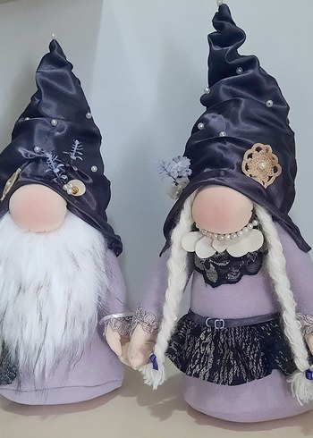 Beden ikili şans cucesi gnome raf dekor seti