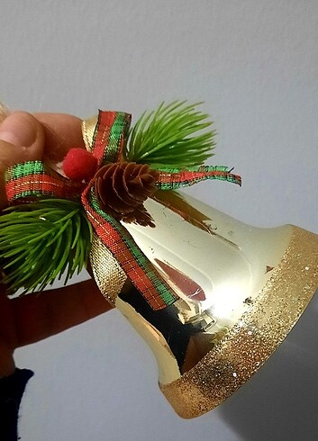 Beden Renk 10 cm buyuk boy süslü çan agac süsü