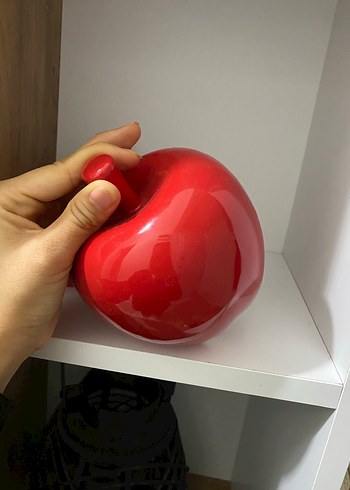 Kırmızı Renkli Dekoratif Elma Biblo Seti - Görsel 3