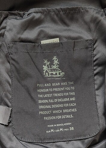 m Beden siyah Renk Bomber ceket pull &bear