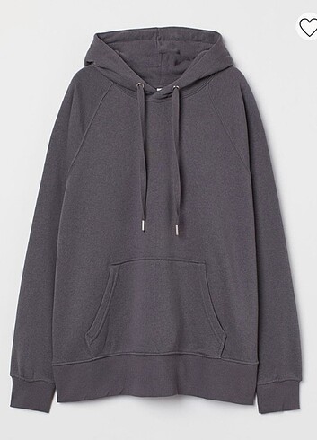 H&M Gri Kapüşonlu Sweatshirt