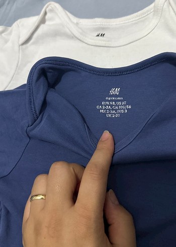 3 Yaş Beden mavi Renk H&M 6lı zıbın (2-3 yaş)