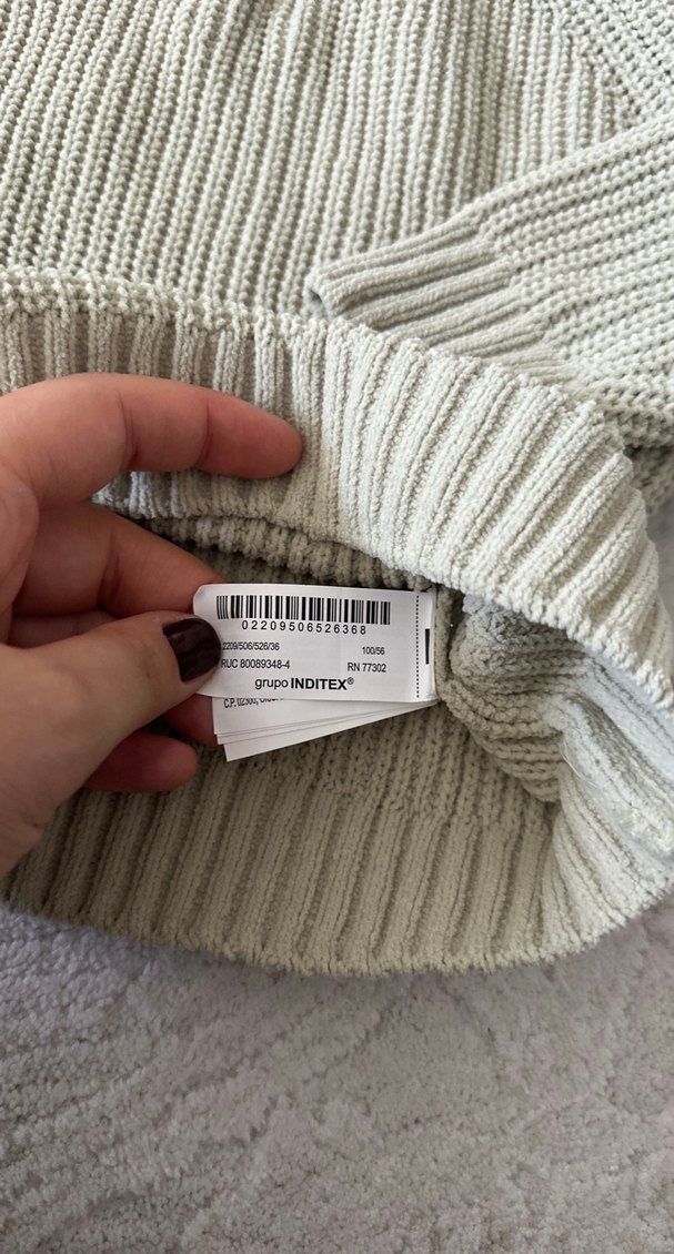 Zara mint yeşili erkek çocuk Örgü Kazak - Görsel 5