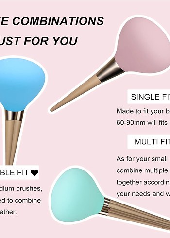 Silikon Makyaj Fırçası Başlıkları - YENİ - Görsel 5