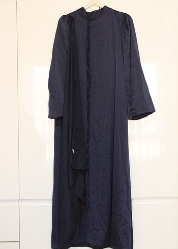 Kadın Lacivert Uzun Elbisesi - Görsel 3