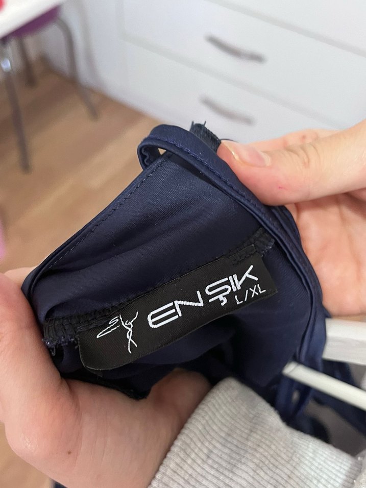 Kadın Lacivert Uzun Elbisesi - Görsel 4