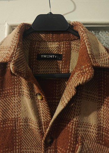 Düğmeli Kahverengi Uzun Kollu Kadın Gömlek - Görsel 2