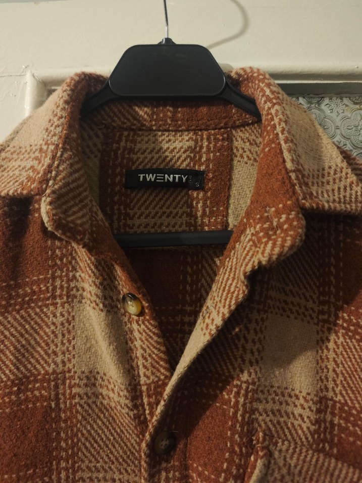 Düğmeli Kahverengi Uzun Kollu Kadın Gömlek - Görsel 2