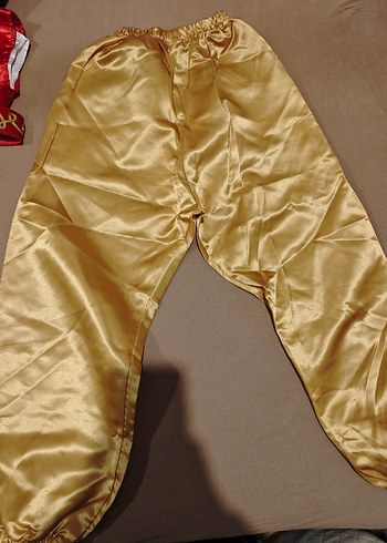 kız cocuk Klasik Kırmızı Nakışlı Uzun Henna Elbise - Görsel 3