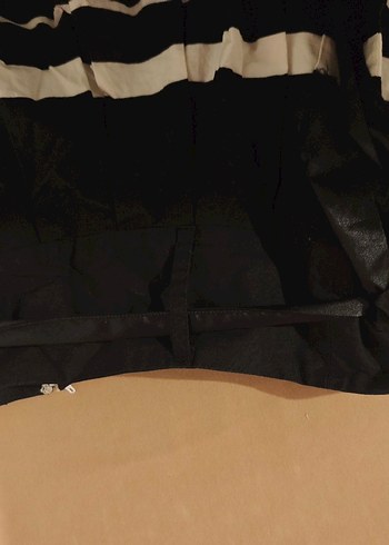 Zebra Desenli Pileli m beden diz alti etek - Görsel 2