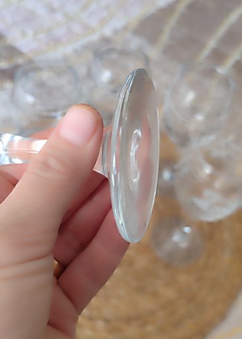 Desenli Gri Detaylı Şeffaf Kadeh - Görsel 4