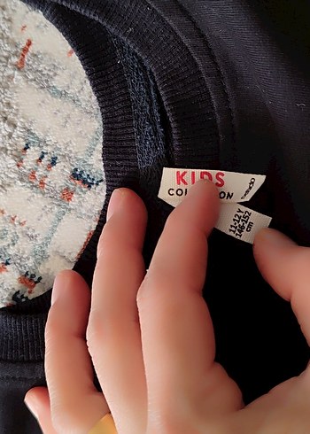 Siyah Baskılı Oversize Kız Çocuk  Sweatshirt - Görsel 4