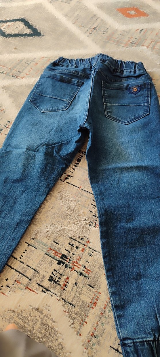 Erkek Çocuk Mavi Rahat Kesim Denim Pantolon - Görsel 3