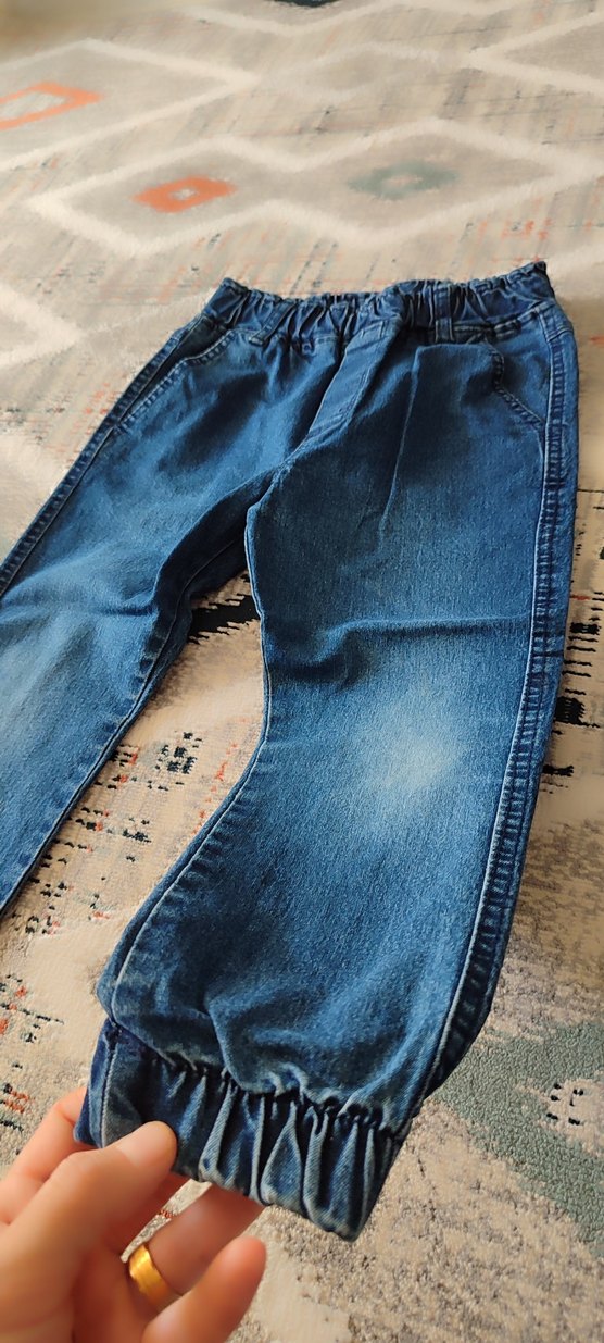 Erkek Çocuk Mavi Rahat Kesim Denim Pantolon - Görsel 2