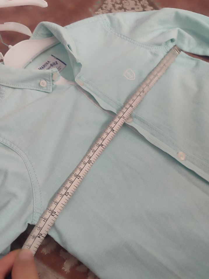 Turkuaz Erkek Çocuk Uzun Kollu Gömlek - Görsel 3