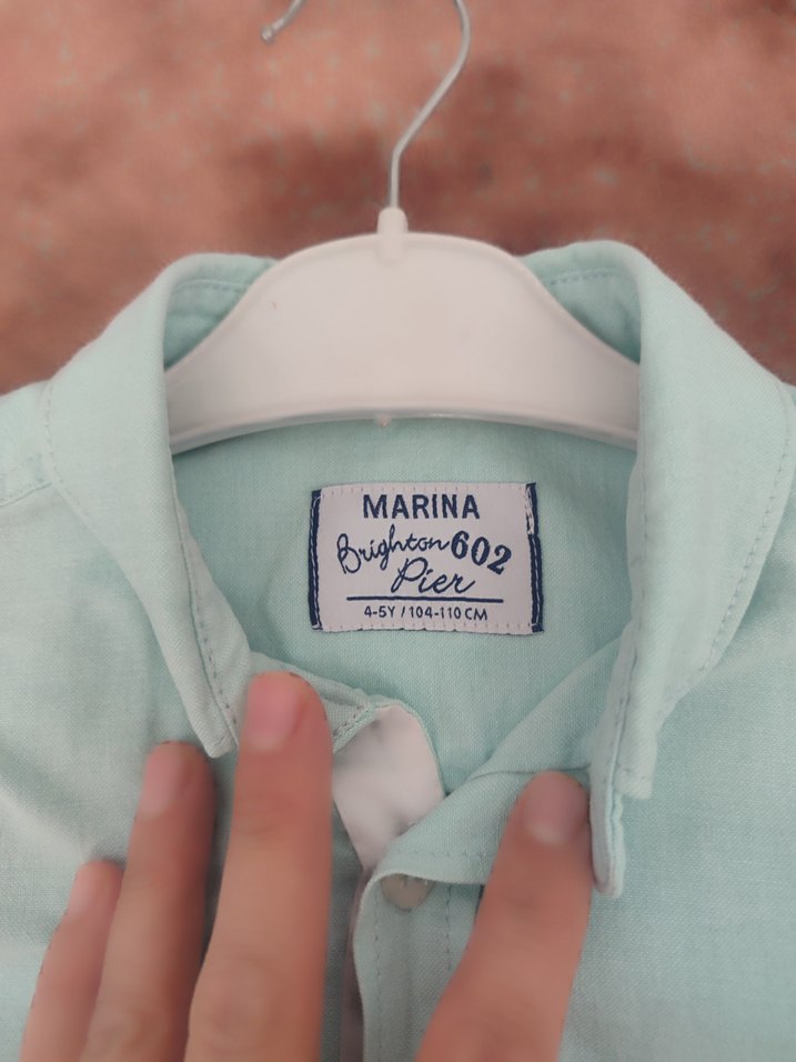 Turkuaz Erkek Çocuk Uzun Kollu Gömlek - Görsel 5