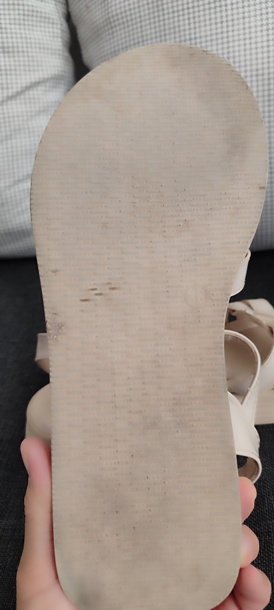 Krem  Dolgu Topuklu Kadın Sandalet - Görsel 4