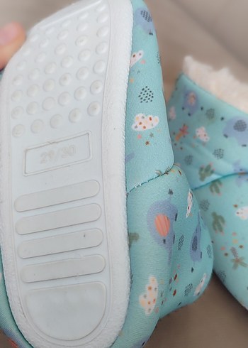 Mavi Baskılı Erkek Çocuk Sıcak Panduf - Görsel 5