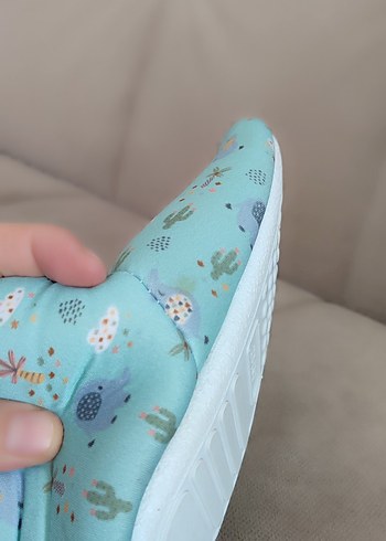 Mavi Baskılı Erkek Çocuk Sıcak Panduf - Görsel 6