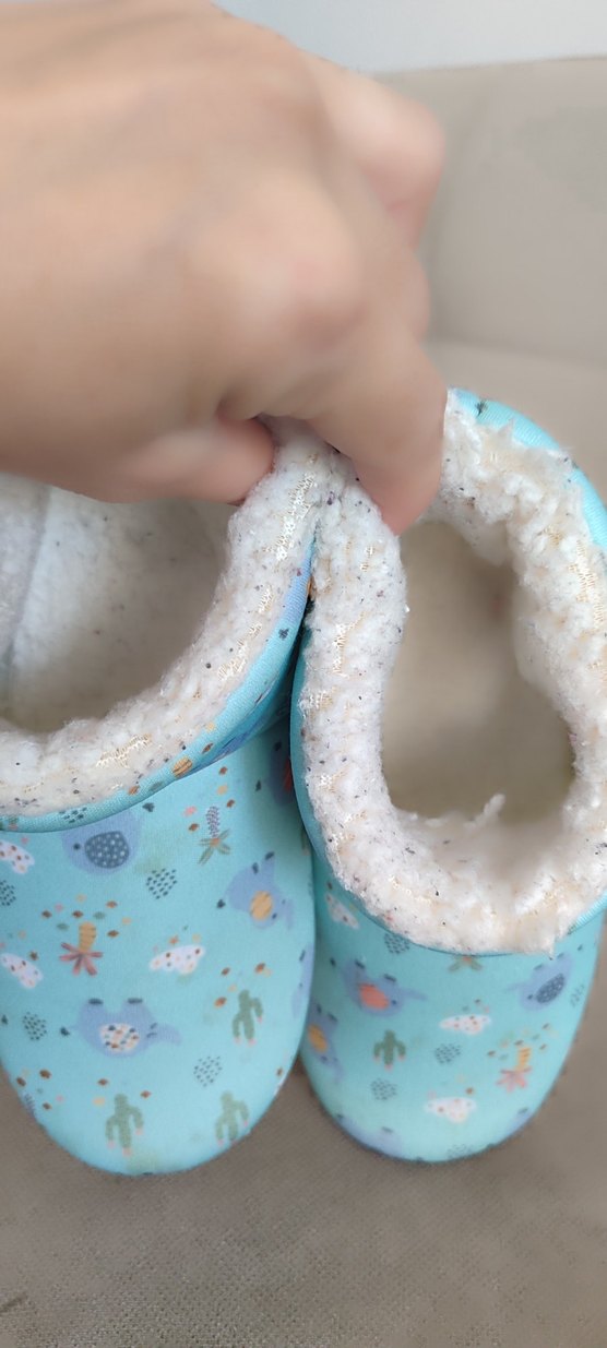 Mavi Baskılı Erkek Çocuk Sıcak Panduf - Görsel 3