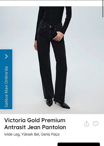 Victoria Gold Premium Antrasit Jean Pantolon