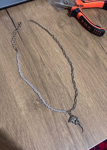 Accessorize Uzun Zincirli Mor Taşlı Bohem Kolye