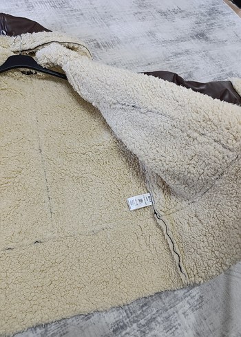 Kürklü Kahverengi Deri Kadın Ceket - Görsel 11