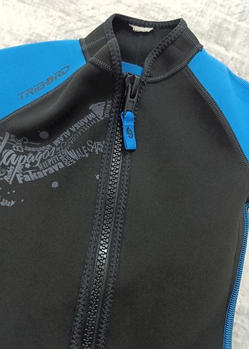 Erkek Çocuk Kısa Kollu Mavi Siyah Mayo - Görsel 3