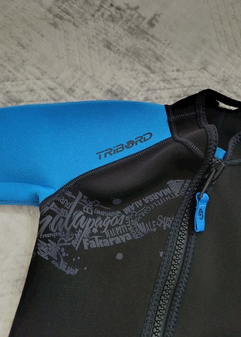 Erkek Çocuk Kısa Kollu Mavi Siyah Mayo - Görsel 2