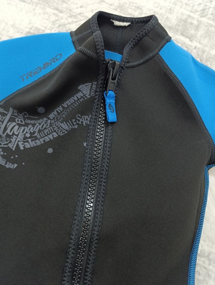 Erkek Çocuk Kısa Kollu Mavi Siyah Mayo - Görsel 3