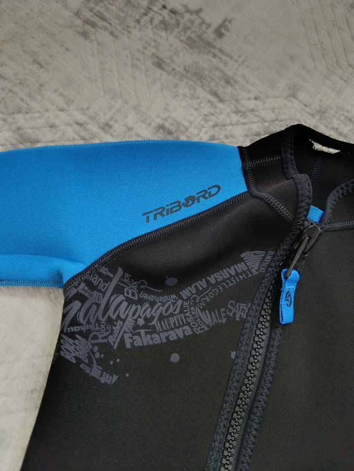 Erkek Çocuk Kısa Kollu Mavi Siyah Mayo - Görsel 2