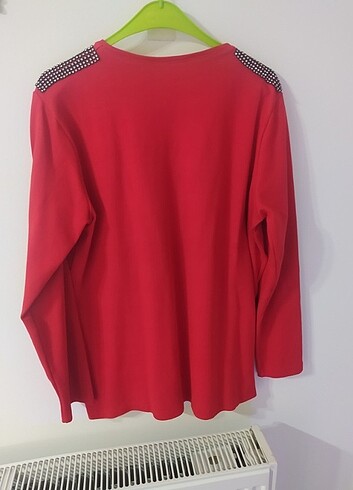 Penye kırmızı bluz - Görsel 5