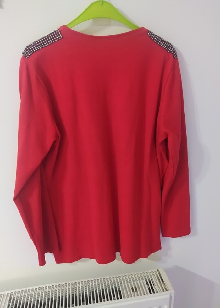 Penye kırmızı bluz - Görsel 5