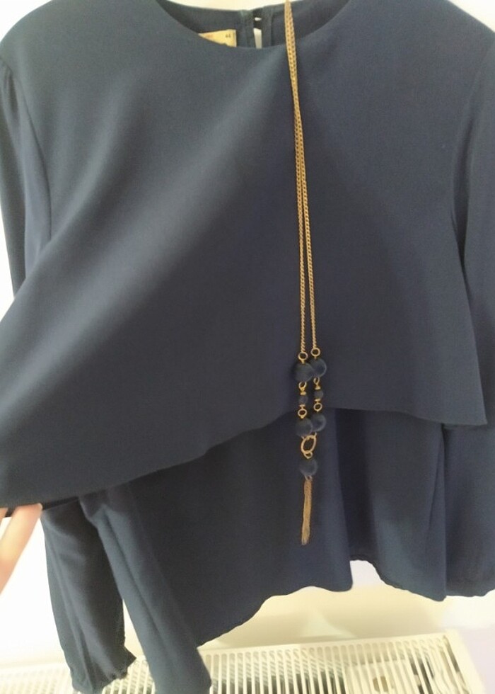 Lacivert bluz - Görsel 4