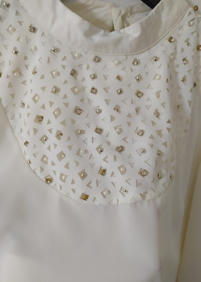 Krem bluz - Görsel 5