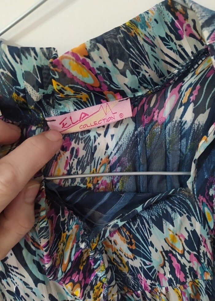 Şifon yaka detaylı bluz - Görsel 3