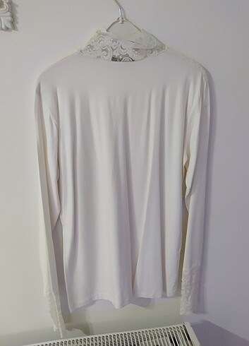 Krem gibi kırık beyaz gibi penye bluz - Görsel 2