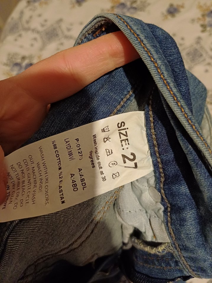 Kadın  dar Kesim Denim Pantolon - Görsel 2