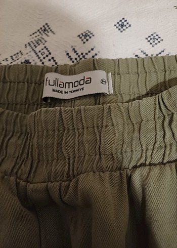 Kadın Haki Kargo Pantolon Bel Detaylı - Görsel 2