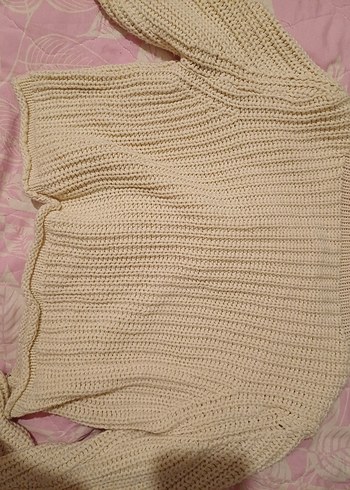 Bej Kadın Knitwear Bisiklet Yaka Kazak - Görsel 3