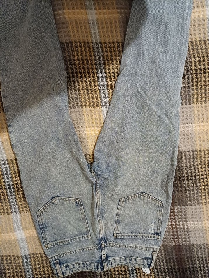 Gevşek Kesim Kadın Midi Boy Kot Pantolon - Görsel 3