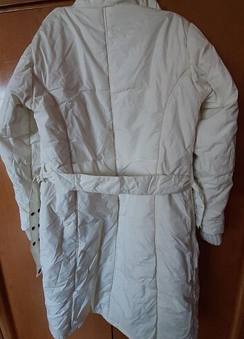 SEMPRE MARKA beyaz, ici tüy dolu, manto. L.  - Görsel 2