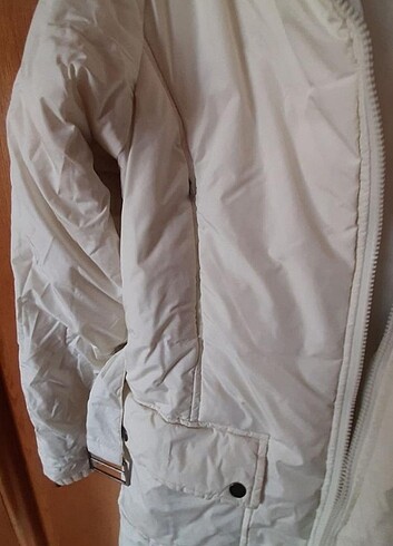 SEMPRE MARKA beyaz, ici tüy dolu, manto. L.  - Görsel 3