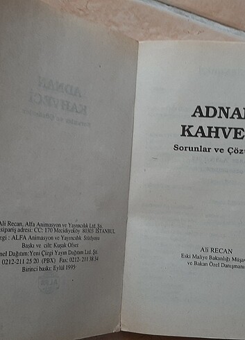  Beden Renk Adnan Kahveci Sorunlar ve Çözümler. yazan Ali Recan. Alfa Yayınl