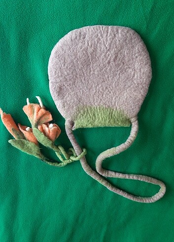 El yapımı keçe çanta. gece abiye amacıyla kullanabilir. boy 22 c - Görsel 3