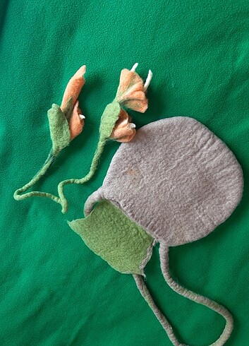 El yapımı keçe çanta. gece abiye amacıyla kullanabilir. boy 22 c - Görsel 9