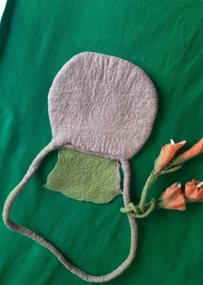 El yapımı keçe çanta. gece abiye amacıyla kullanabilir. boy 22 c - Görsel 5