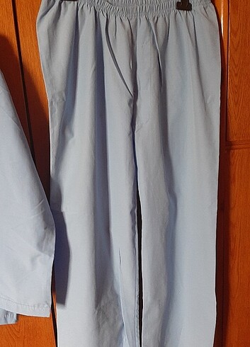 Erkek Pamuklu pijama takımı.  3 beden. açık mavi yeni - Görsel 6