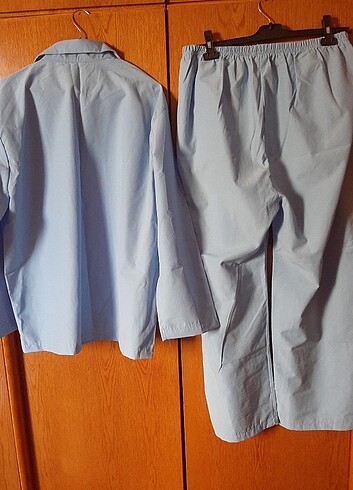 Erkek Pamuklu pijama takımı.  3 beden. açık mavi yeni - Görsel 11