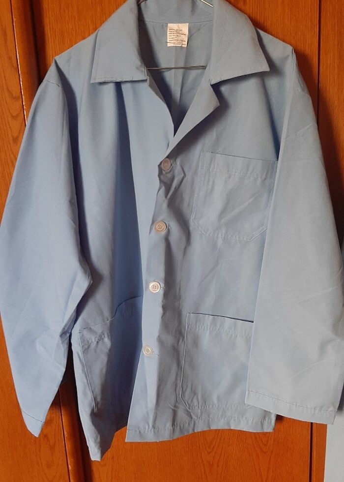 Erkek Pamuklu pijama takımı.  3 beden. açık mavi yeni - Görsel 2